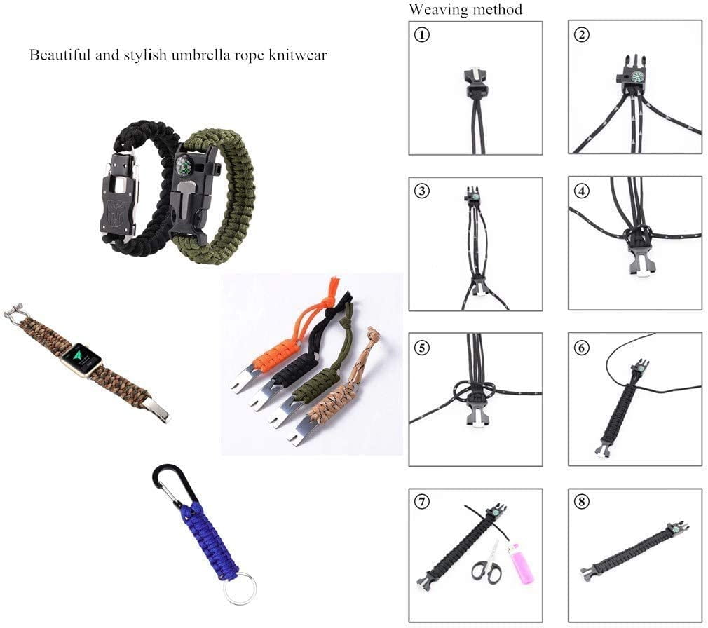 PATIKIL Paracorde Lumineuse De 7,8 M, Corde De Camping De 4 Mm, 9