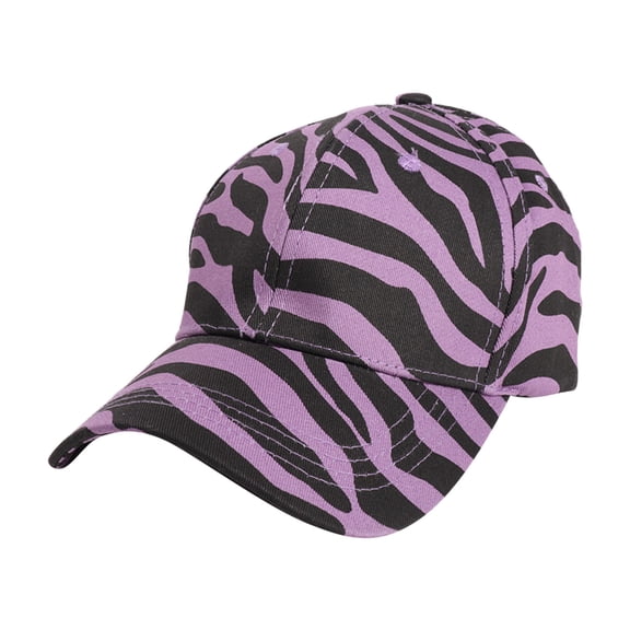 Yuanlong Unisex Baseball Cap Striped Animal Pattern Curved Brim Cap Adjustable Size Stylish Streetwear Sports Tennis Hat