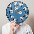 thumbnail image 6 of Yayeee Wall Clock Battery Operated 9.5" Silent Quartz Non-Ticking for Living Room Decor, Baseballs Pattern, 6 of 8