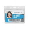 Advantus Security ID Badge Holder, Horizontal, 3 3/8w x 4 1/4h, Clear, 50/Box