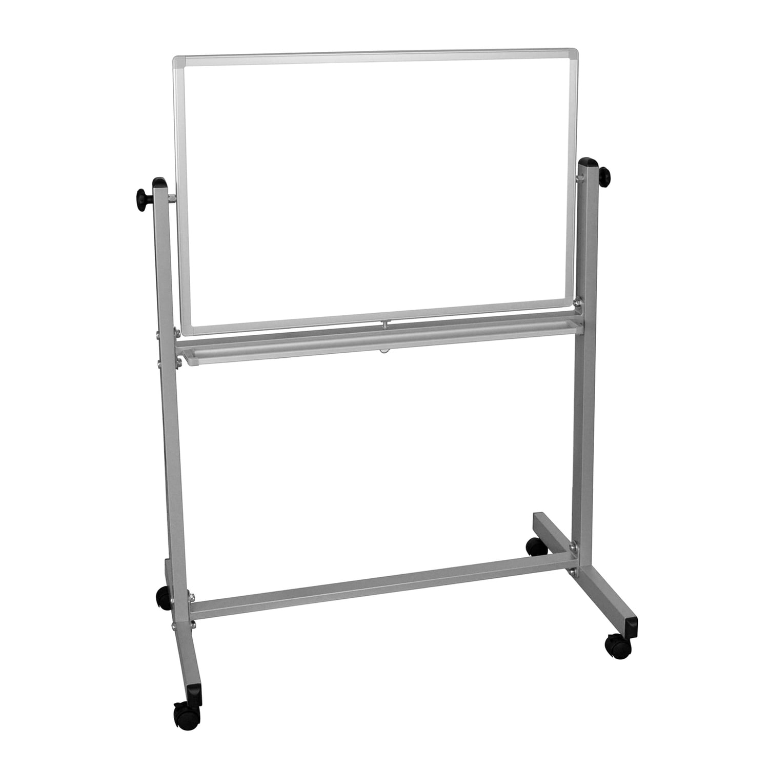 Luxor Mobile WhiteboardColorSilver/White,Size20.5"L x 39"W x 53.5"H