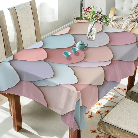 Yayeee Tablecloths 54" x 54" Rectangle Wrinkle Resistant Party Table Cover, Art Pattern