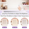 thumbnail image 2 of Homieasy Vanity Desk with LED Lighted Mirror, Makeup Desk with 5 Storage Shelves & 2 Drawers, Vanity Table, Modern Dressing Table with 3 Color Lighting Options, White, 2 of 8