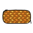 thumbnail image 3 of Vsdgher Dinosaurs and Leaves Print Large Capacity Pencil Case Pouch with Zipper, Portable Aesthetic Big Capacity Pencil Cases Pen Office Travel Stationery Bag, 3 of 8
