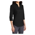 thumbnail image 4 of Mafoose Women's 3/4-Sleeve SuperPro Twill Shirt Black X-Small, 4 of 5