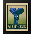 thumbnail image 2 of Anonymous 12x14 Black Modern Framed Museum Art Print Titled - Visit The Zoo, 2 of 5