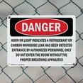 thumbnail image 4 of Horn Or Light Indicates A Refrigerant Or OSHA Danger Aluminum Sign 10 Inch x 7 Inch - 10 Pack, 4 of 8