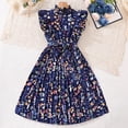 thumbnail image 6 of HOMADLES Summer Dress for Girls 8-12 Girls A-Line Sleeveless Tank Dresses Tiered Layed Dress Girls Ruffle Dress, Blue 5XL, 6 of 9