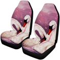 thumbnail image 1 of ABPHQTO Juego de 2 fundas para asientos de coche Love Swan, protector universal para asientos delanteros de coche, apto para coche, SUV, sedán, camión, 1 of 3
