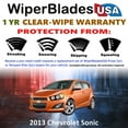 thumbnail image 2 of 2013 Chevrolet Sonic Beam Wiper Blades Wipers w/1yr Warranty (Set of 3) w/Rear Wiper (WiperBladesUSA), 2 of 5