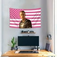 thumbnail image 5 of Drew Flag 3x5 FT Cameron Pink America Flag Tapestry for College Dorm, Man Cave Bedroom And Living Room Home Decor, 5 of 6