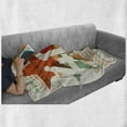 thumbnail image 6 of 40th Birthday Soft Flannel Fleece Throw Blanket, Happy Birthday from All over the World in Different Languages Retro Style, Cozy Plush for Indoor and Outdoor Use, 60" x 80", Multicolor, by Ambesonne, 6 of 6
