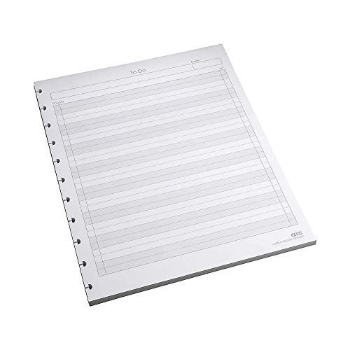Papel para rellenar cuaderno Arc "to-Do" de Staples, tamaño carta, blanco, 50 hojas