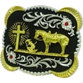 thumbnail image 2 of Moranse Religion Cross Cowboy Kneeling Prayer And Horse Design Belt Buckles, 2 of 6