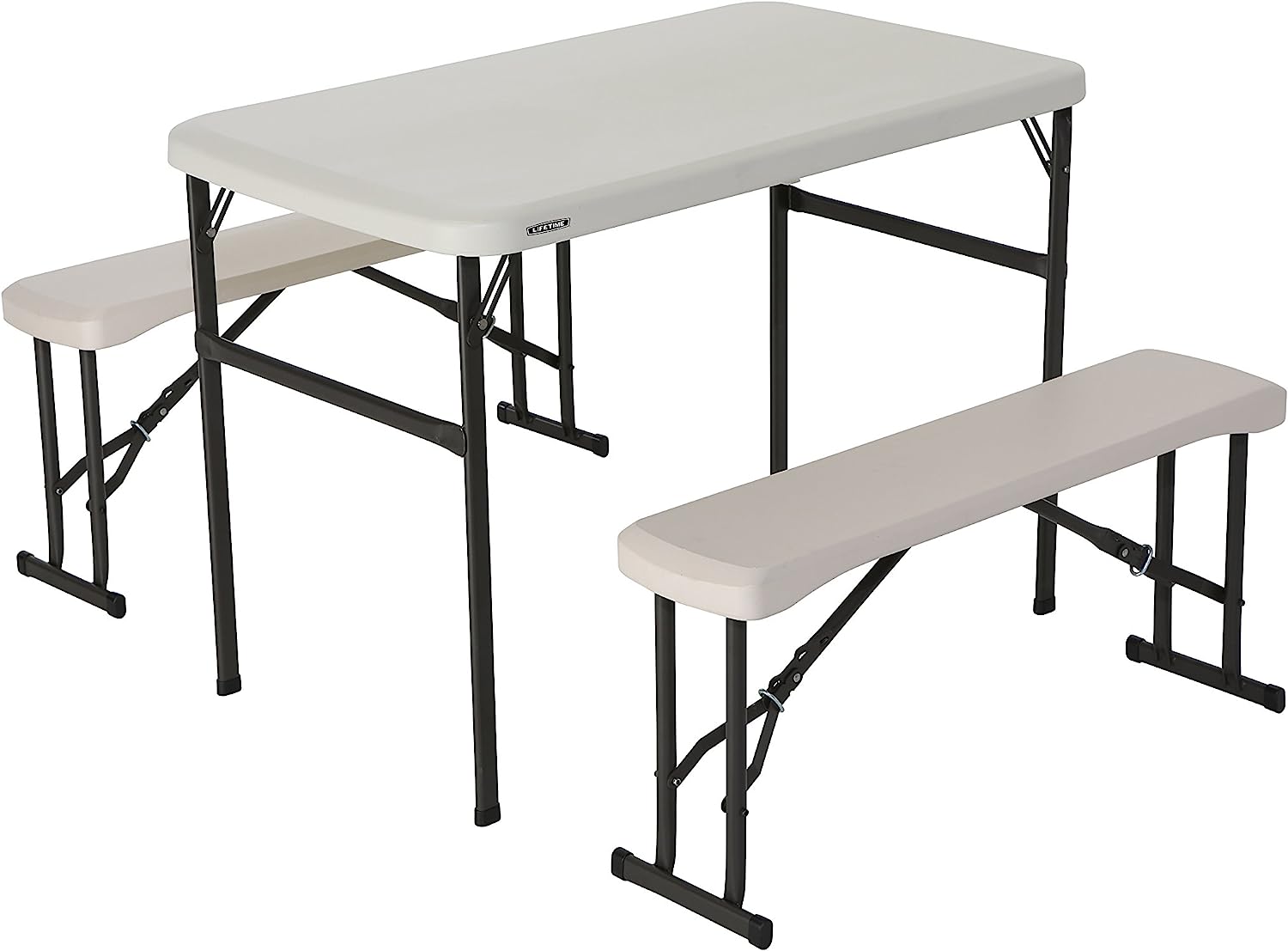 Lifetime 80373 Portable Folding Camping RV Picnic Table and Bench Set