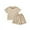 Beige, variant on ZACPNCV Toddler Boys Girls Outfits Kids 2 Piece Home Clothes Summer Outfits Solid Short Sleeve T Shirt with Shorts Set Olive Green 2-3 Years