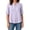 Purple, variant on Plus Size Shirts For Women Button Down Blouse Rolled Cuffed Short Sleeve Shirts Casual Work Blouse Summer Outfits Cotton Linen Collared V Neck Loose Fit Blouse Beach Office Tops