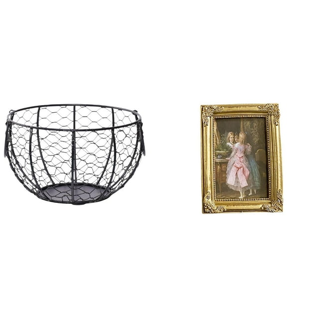 Cesta de huevos,Cesta multiusos para huevos,cesta tejida de alambre de hierro,Marco de fotos,Soporte para marco de fotos de resina,colgador de tarjetas,Collage de fotos para pared,decoración