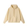 thumbnail image 1 of American trendy brand 350g pullover casual loose hooded sweatshirt for spring and autumn, dopamine solid color heavyweight drop shoulder hoodie, 1 of 4