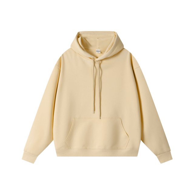 American trendy brand 350g pullover casual loose hooded sweatshirt for spring and autumn, dopamine solid color heavyweight drop shoulder hoodie