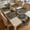 Color 3, variant on SPXUBZ 5-Piece Table Runner and Placemats Set 4 Linen Placemats & 1 Table Runner for Dining Table, Vintage Persian Medallion Pattern Kitchen Mats, Heat Resistant Washable Dinning Decor