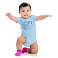 thumbnail image 4 of Hangry Definition Angry Foodie Romper Boys or Girls Infant Baby Brisco Brands 24M, 4 of 7
