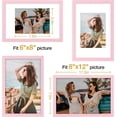 thumbnail image 3 of Vittanly 8x12 Picture Frame, Premium Material with Shatter Resistant Plexiglass, Display Pictures 6x8 with Mat or 8x12 without Mat, Photo Frame for Wall or Table Top Display, Pale Pink, 1 Pack, 3 of 6