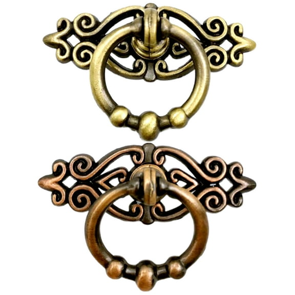 Pulls Cabinets Knobs Vintage Knob Handle Alloy Zincring Drawers Cabinet Antiquedrawer Handlescupboard Kitchen Dresser