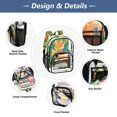 thumbnail image 5 of Large Clear PVC Backpack Heavy Duty See Through Backpack for Adults Work Travel, Autumn Scarf Fox Printed 12L, 5 of 8