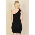 thumbnail image 6 of Bubble Textured Single-Shoulder Bodycon Mini Dress, 6 of 10