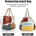 thumbnail image 2 of Lunch Bag for Women Insulated Womens Drawstring Lunch Bag for Work, Stain-Resistant Large Lunch Box for Women with Containers, Cinch Closure Cromwell Bag Black Man Reusable Lunch Bag Office, 2 of 4
