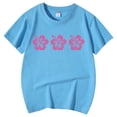 thumbnail image 4 of MEZZALL T-Shirt pour Filles, Imprimé Floral, Col Rond, Manches Courtes, T-Shirt Décontracté, Confortable, 3-4 Ans, 4 of 5