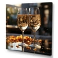 thumbnail image 2 of Designart "Contemplative Clink" Wine & Champagne Wall Art Living Room, 2 of 7