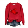 thumbnail image 6 of Cute Sweatshirts for Women Heart Graphic Long Sleeve Love Tee Shirts Y2K Casual Crewneck Drop Shoulder Holiday Pullover Streetwear Trendy Outfits, 6 of 6