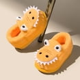 thumbnail image 5 of Drecage Toddler Kids Cute Dinosaur Slippers Boys Girls Winter Warm Fuzzy Bedroom House Shoes, 5 of 7