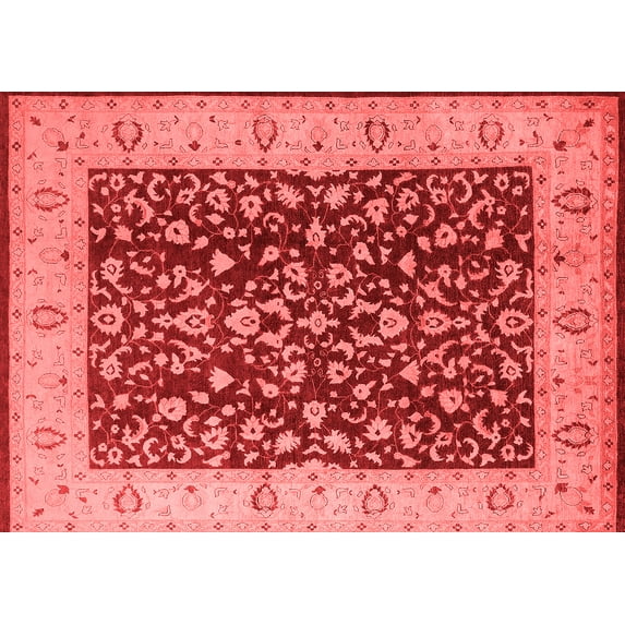 Ahgly Company Indoor Rectangle Oriental Red Industrial Area Rugs, 8' x 12'