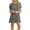 Gray, variant on qucoqpe Womens Summer Casual T-shirts Dress Crew Neck Short Sleeve Pleated Flowy Sparkly Mini Dress Hawaiian Beach Sun Dress