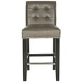 thumbnail image 2 of SAFAVIEH Thompson 24" Leather Counter Stool With Silver Nailheads Clay, 2 of 7