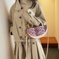 thumbnail image 4 of Baguery Women's Leopard Print Semi-Circular Saddle Bag - Elegant PU Leather Tote/Shoulder/Crossbody Handbag (9.8×2.7×5.1in)​, 4 of 9