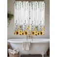 thumbnail image 7 of Living Room Curtains 72 Inches length, Eucalyptus Leaves Window Treatment Curtain Drapes, Yellow Sunflower Lavender Farmhouse Light Filtering Drapes for Bedroom Laundry Room, 52"x72", 2 Panels, 7 of 7