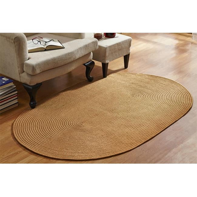 Better Trends Country Solid Braided Rug Straw 96 x 132 in.