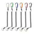 thumbnail image 3 of Tackle Flexible Security Retractable Climbing Steel Wire Outdoor Elastic Anti-lost Lanyards Spring Rope Fishing String Carabiner gold, 3 of 6