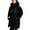 Black, variant on Gfyviroh Kids Girls Puffer Jackets 4-15 Years Winter Solid Color Zip Up Hooded Coats Thick Warm Pockets Long Sleeve Jackets