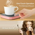 thumbnail image 2 of JUNWELL Coffee Mug Warmer  Coffee Cup Warmer for Desk with 3 Temperature Control 104℉/122℉/131℉  Coffee Warmer with Auto Shut off for Coffee Milk Tea Beverage (Pink), 2 of 6