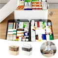 thumbnail image 5 of 3-Tier Medical Storage Containers Medicine Box Organizer Home Emergencies First Aid Kit Pill Case with Compartments and Handle, 5 of 5