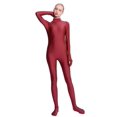 thumbnail image 3 of SPEERISE Body de licra con pies para mujer, mono Zentai sexy de cuello alto, mono de cuerpo entero para baile, mono de Halloween, 3 of 5