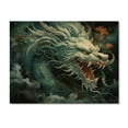 thumbnail image 3 of Designart "Jade Dragon China Art painting I" Chinese Print on Natural Pine Wood, 3 of 5