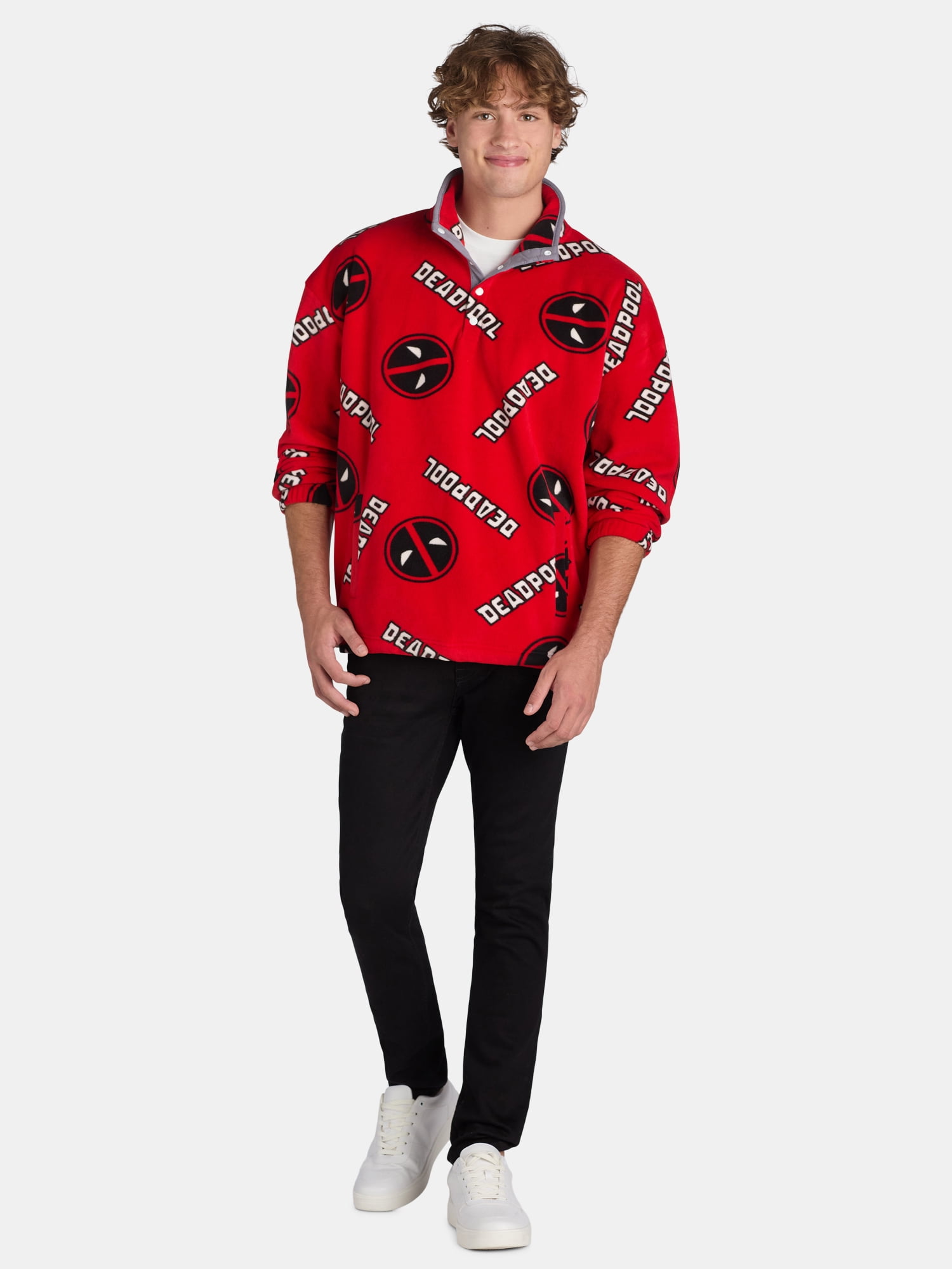 Deadpool 3 Men's and Big Men’s Microfleece Graphic Sweatshirt, Sizes XS-3XL