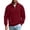 Wine, variant on Chiccall Mens Plus Size Sweatshirts Textured Mock Neck Long Sleeve Pullover with Pocket Casual Loose Quarter Zip Athletic Sweatshirts for Men