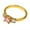 Pink-White, variant on PAURO 3-Stone Rings for Women Gemstone Cubic Zirconia Stainless Steel Pink Black Yellow Colorful Personalized Gold Plated Simple Cute Dainty Eternity Band Circle Jewelry Black Size 7